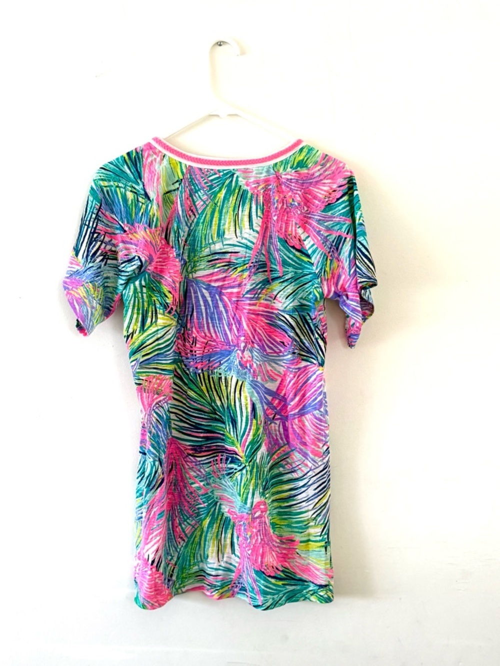 Lilly Pulitzer Swim Coverup Bonita Scarlet Macaw, Cotton, XS - Picture 2 of 5